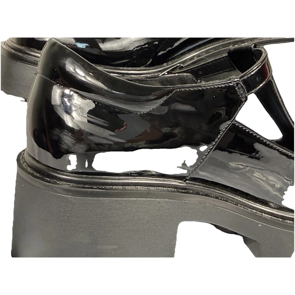 Dream Pairs Chunky Platform Mary Jane Shoes Black Patent Lug Sole 8.5 - Picture 12 of 12